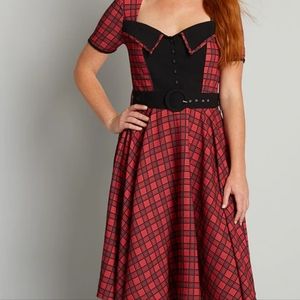 ModCloth Love You Like Plaid Swing Dress